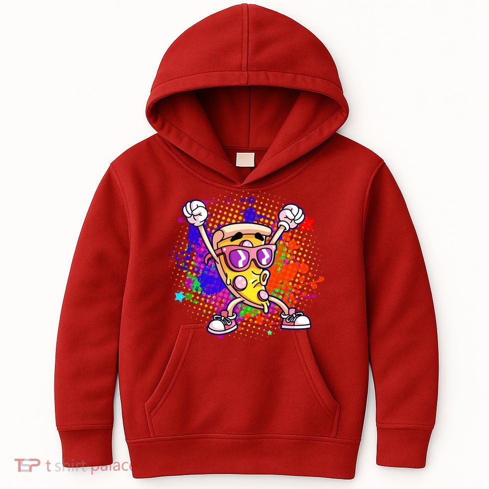 Cool Pizza Splatter Kids Hoodie