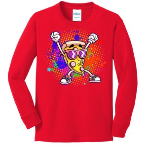 Cool Pizza Splatter Kids Long Sleeve Shirt