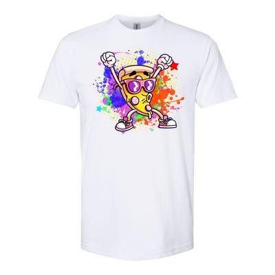 Cool Pizza Splatter Softstyle® CVC T-Shirt