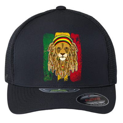 Cool Rasta Lion Flexfit Unipanel Trucker Cap