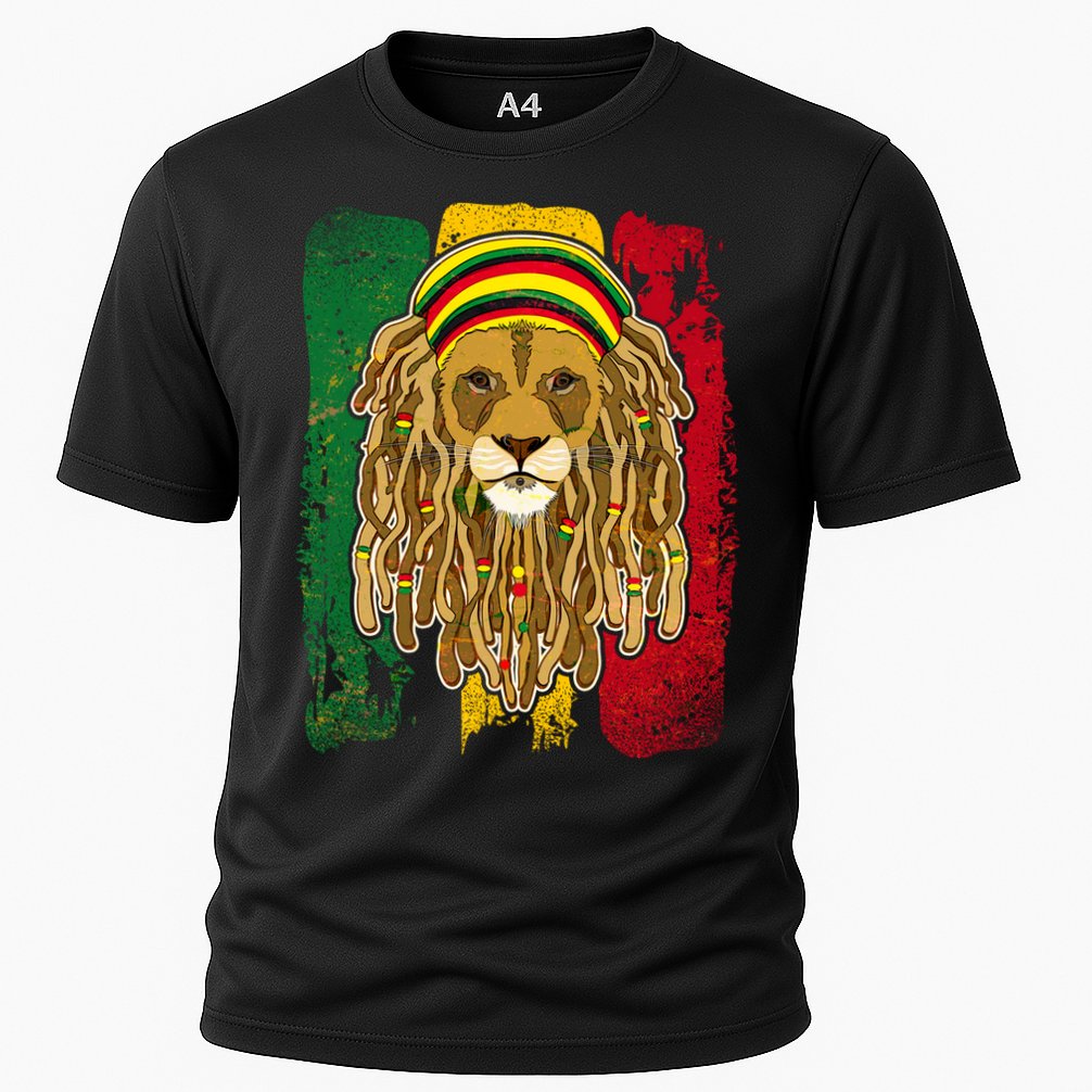 Cool Rasta Lion Cooling Performance Crew T-Shirt