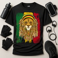 Cool Rasta Lion Cooling Performance Crew T-Shirt