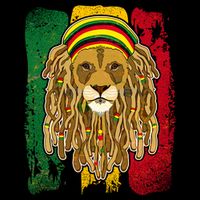 Cool Rasta Lion Drawstring Bag