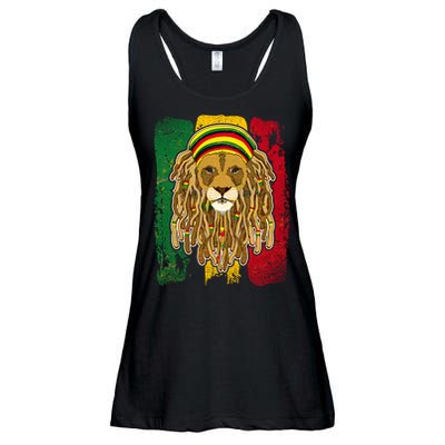 Cool Rasta Lion Ladies Essential Flowy Tank