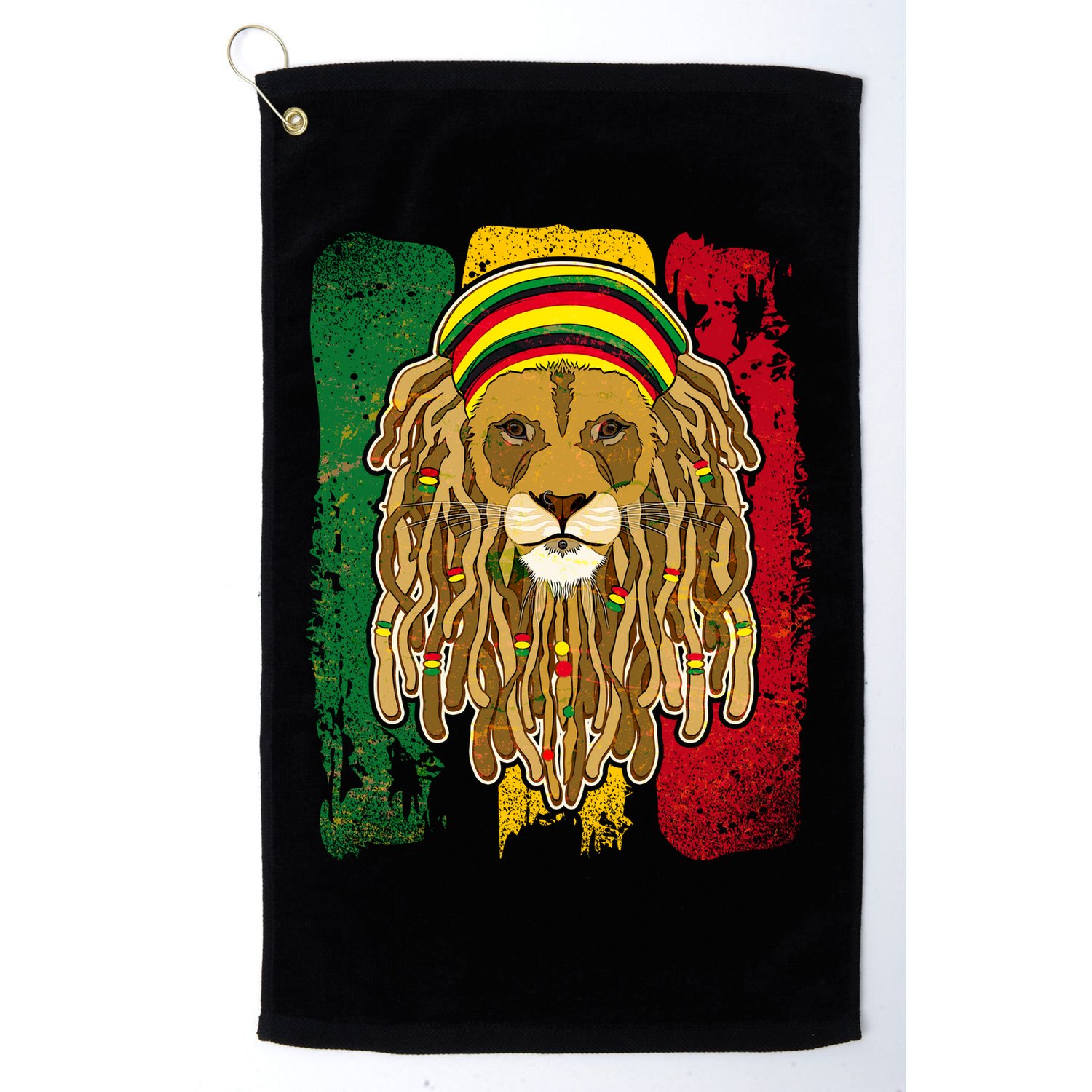 Cool Rasta Lion Golf Towel