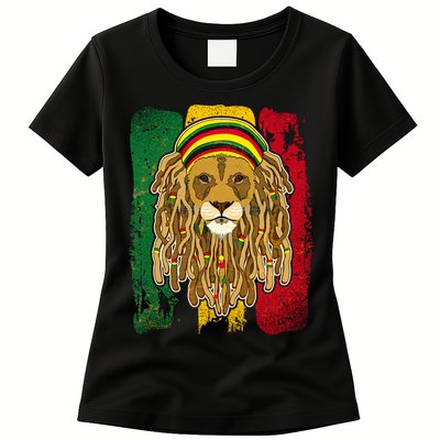 Cool Rasta Lion Womens T-Shirt