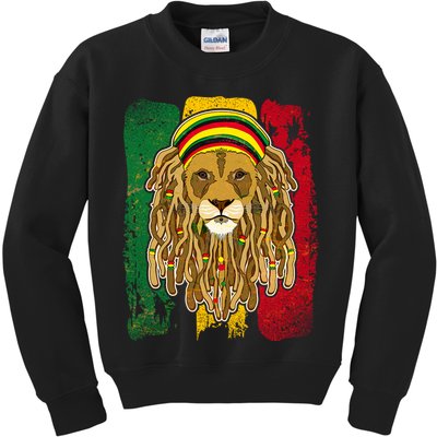 Cool Rasta Lion Kids Sweatshirt