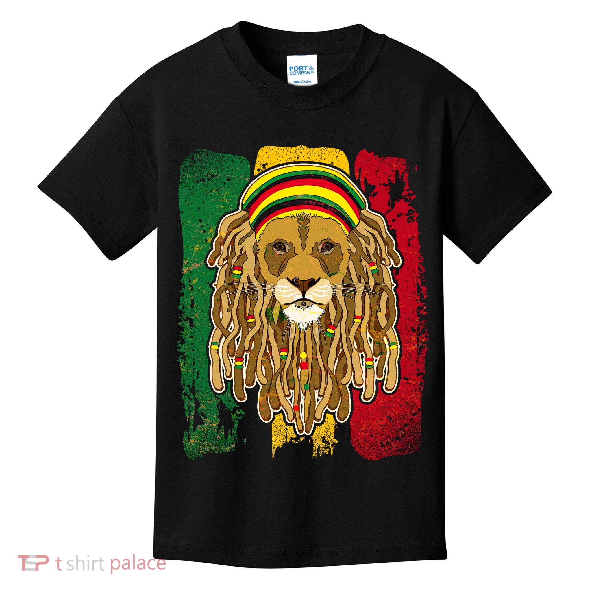 Cool Rasta Lion Kids T-Shirt