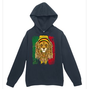 Cool Rasta Lion Urban Pullover Hoodie