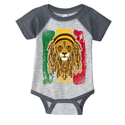 Cool Rasta Lion Infant Baby Jersey Bodysuit
