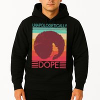 Cool Retro Afro Unapologetically Dope Hoodie