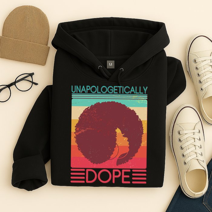 Cool Retro Afro Unapologetically Dope Hoodie