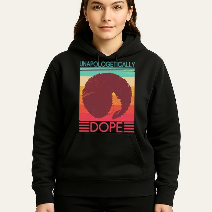Cool Retro Afro Unapologetically Dope Hoodie