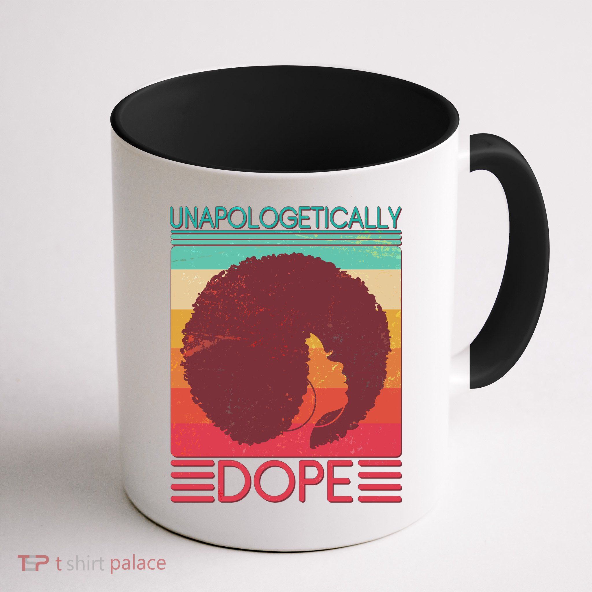 Cool Retro Afro Unapologetically Dope Mug