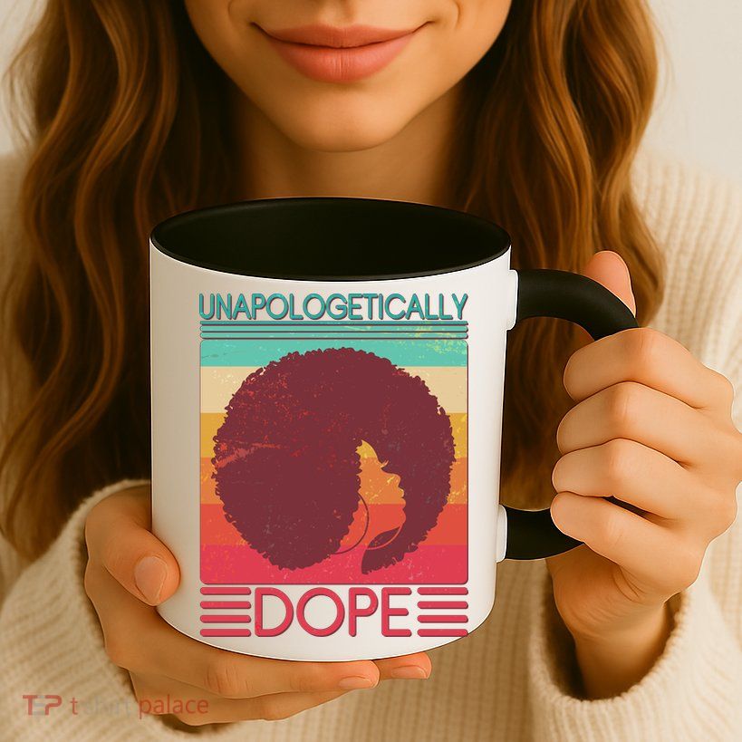 Cool Retro Afro Unapologetically Dope Mug