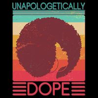 Cool Retro Afro Unapologetically Dope Drawstring Bag