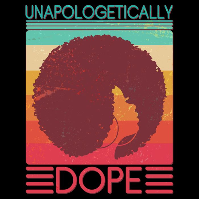 Cool Retro Afro Unapologetically Dope Drawstring Bag