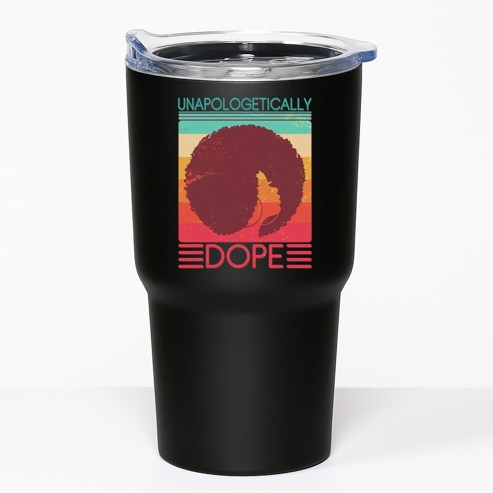 Cool Retro Afro Unapologetically Dope Tumbler