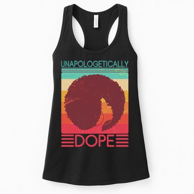Cool Retro Afro Unapologetically Dope Womens Tank Top