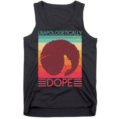 Cool Retro Afro Unapologetically Dope Tank Top