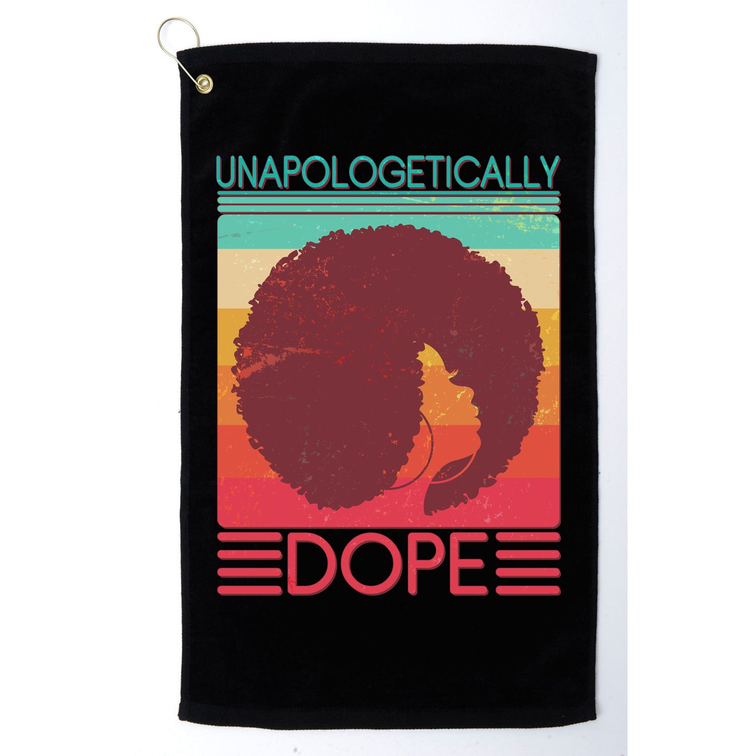 Cool Retro Afro Unapologetically Dope Golf Towel