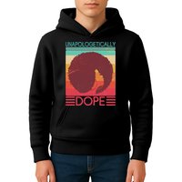 Cool Retro Afro Unapologetically Dope Kids Hoodie