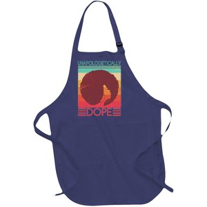 Cool Retro Afro Unapologetically Dope Full-Length Apron With Pockets