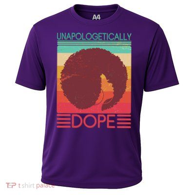 Cool Retro Afro Unapologetically Dope Performance Shirt