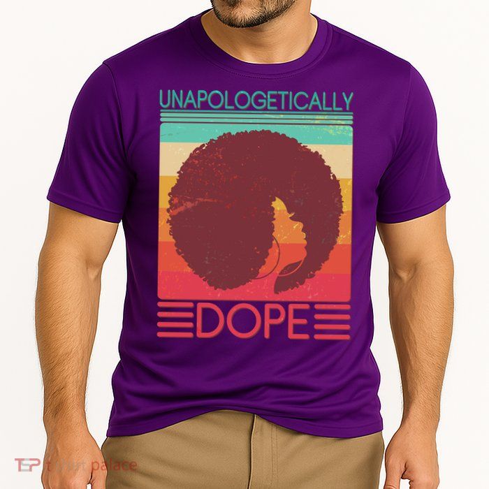 Cool Retro Afro Unapologetically Dope Performance Shirt
