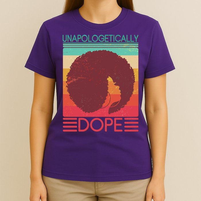 Cool Retro Afro Unapologetically Dope T-Shirt