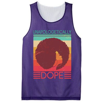 Cool Retro Afro Unapologetically Dope Mesh Reversible Basketball Jersey Tank