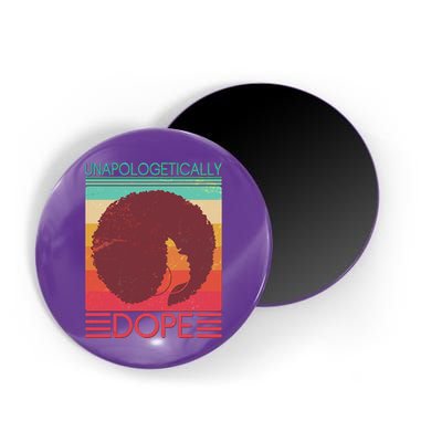 Cool Retro Afro Unapologetically Dope Magnet