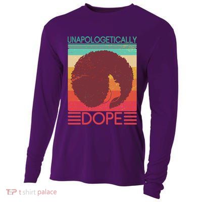 Cool Retro Afro Unapologetically Dope Cooling Performance Long Sleeve Crew