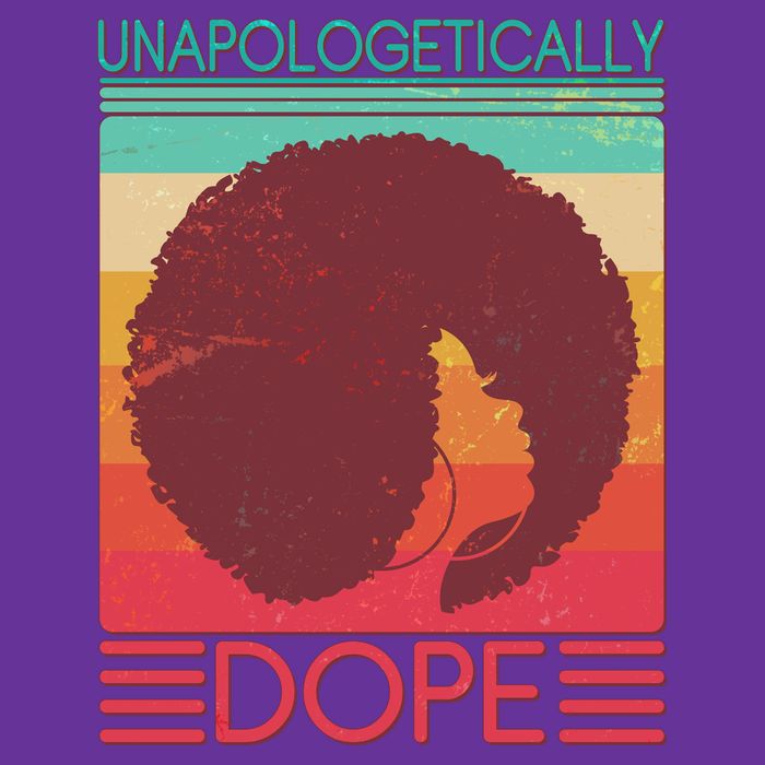 Cool Retro Afro Unapologetically Dope Poster