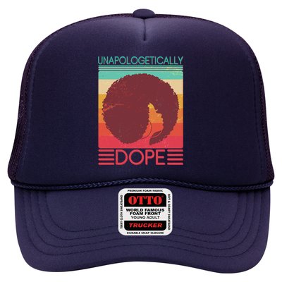 Cool Retro Afro Unapologetically Dope Trucker Hat