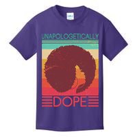 Cool Retro Afro Unapologetically Dope Kids T-Shirt