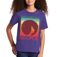 Cool Retro Afro Unapologetically Dope Kids T-Shirt