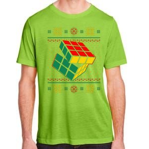 Cool Retro Classic Cube Ugly Christmas Sweater Adult ChromaSoft Performance T-Shirt