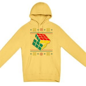 Cool Retro Classic Cube Ugly Christmas Sweater Premium Pullover Hoodie