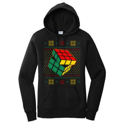 Cool Retro Classic Cube Ugly Christmas Sweater Women's Pullover Hoodie