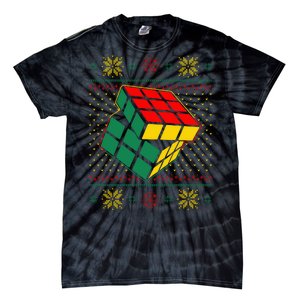 Cool Retro Classic Cube Ugly Christmas Sweater Tie-Dye T-Shirt