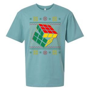 Cool Retro Classic Cube Ugly Christmas Sweater Sueded Cloud Jersey T-Shirt