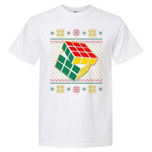 Cool Retro Classic Cube Ugly Christmas Sweater Garment-Dyed Heavyweight T-Shirt