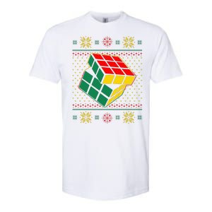 Cool Retro Classic Cube Ugly Christmas Sweater Softstyle CVC T-Shirt