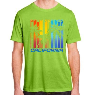 Cool Retro Palm Springs California  Adult ChromaSoft Performance T-Shirt