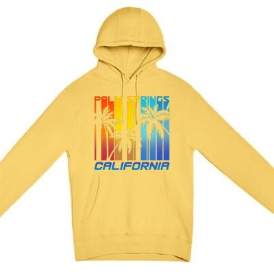 Cool Retro Palm Springs California  Premium Pullover Hoodie