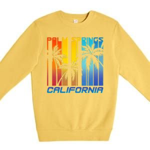 Cool Retro Palm Springs California  Premium Crewneck Sweatshirt