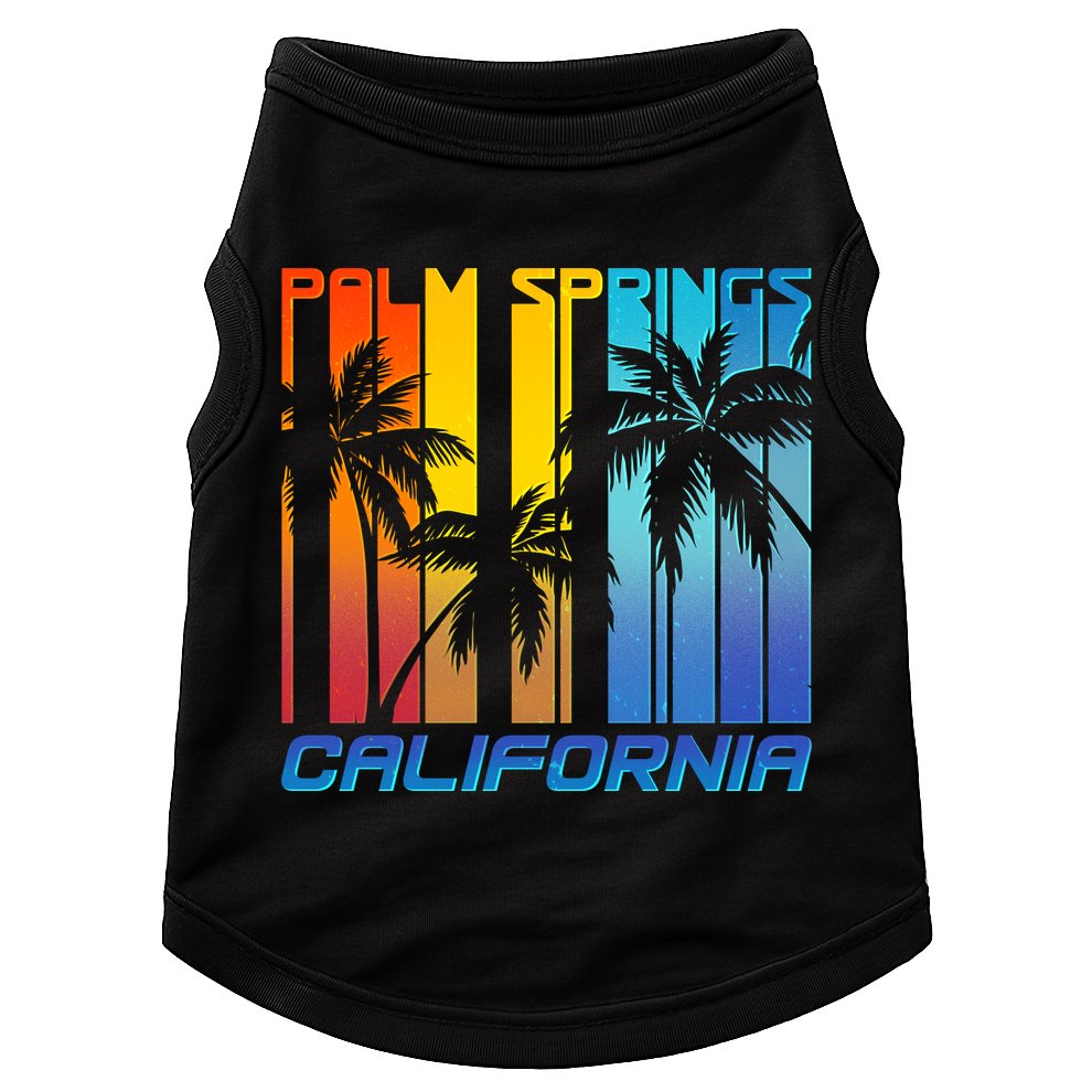 Cool Retro Palm Springs California  Doggie Tank