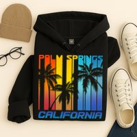Cool Retro Palm Springs California  Hoodie