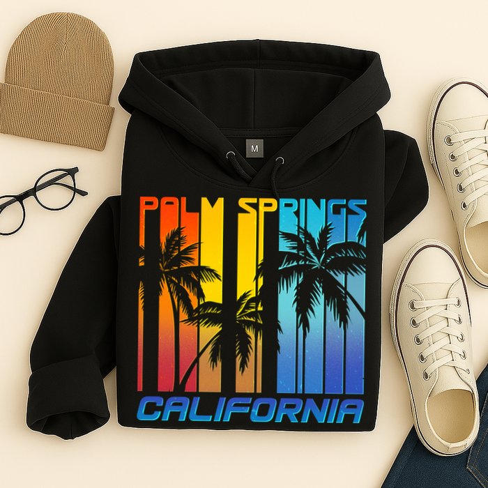Cool Retro Palm Springs California  Hoodie